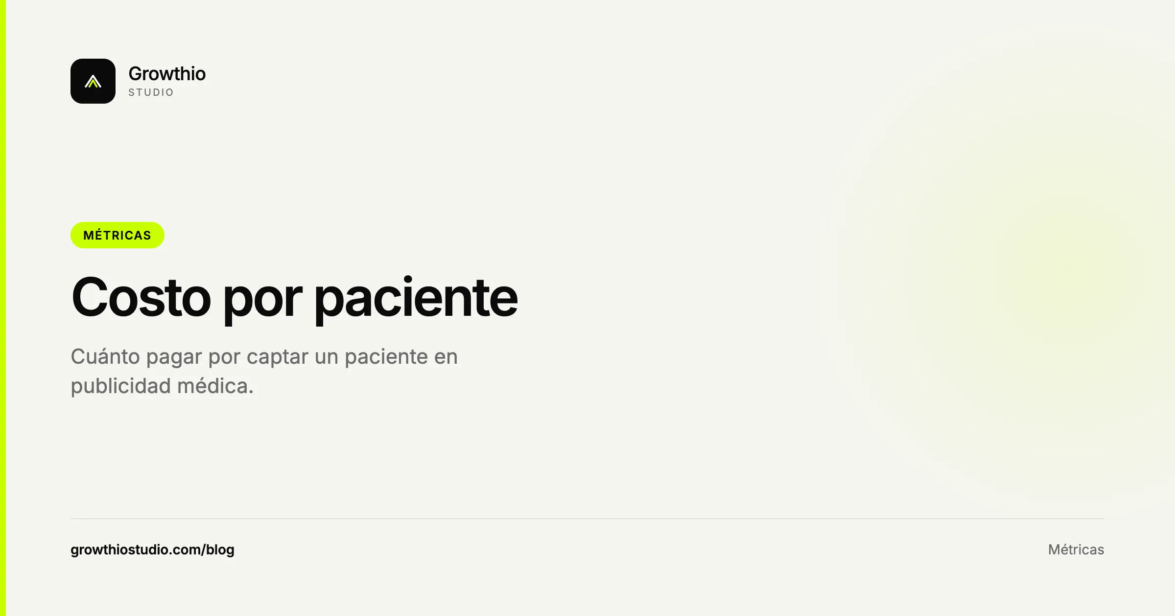 Costo por paciente en publicidad médica